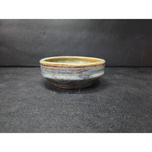 Zanesville Stoneware Blue Homespun Stoneage Modern Pottery Bowl 8004 Vintage